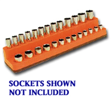 MECHANICS TIME SAVER 1/4 in. Drive Magnetic Solar Orange Socket Holder 4-14mm 724